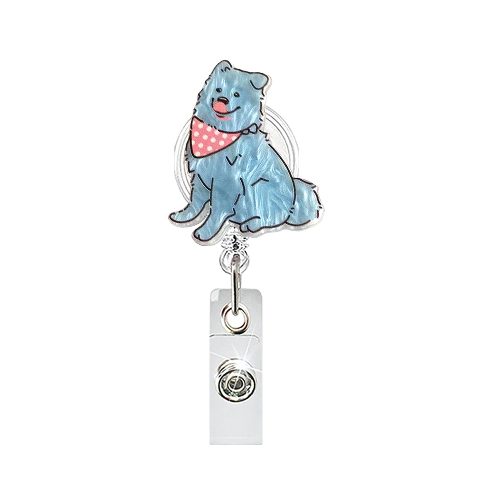 Wholesale Animal series acrylic retractable and rotatable badge reels
